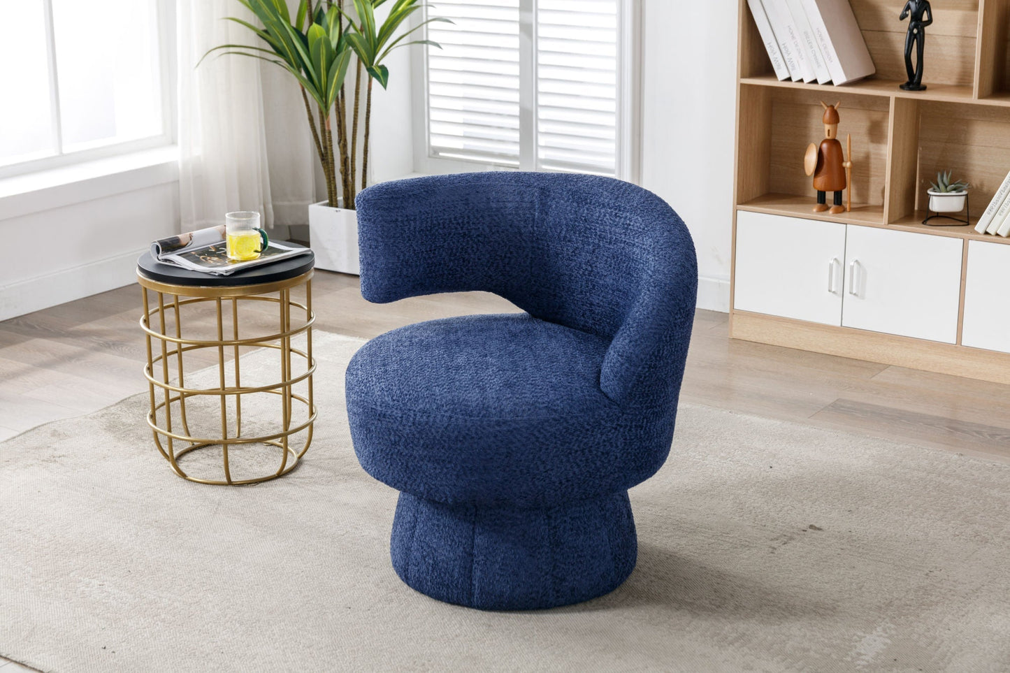 360 Degree Swivel Cuddle Barrel Accent Chairs-12