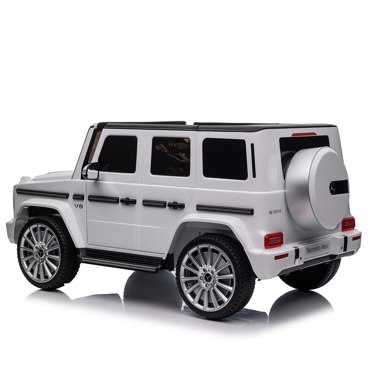 Licensed Mercedes-Benz G500,24V Kids ride on toy 2.4G W/Parents Remote Control,electric car for kids,Three speed adjustable,Power display, USB,MP3 ,Bluetooth,LED light,Three-point safety belt