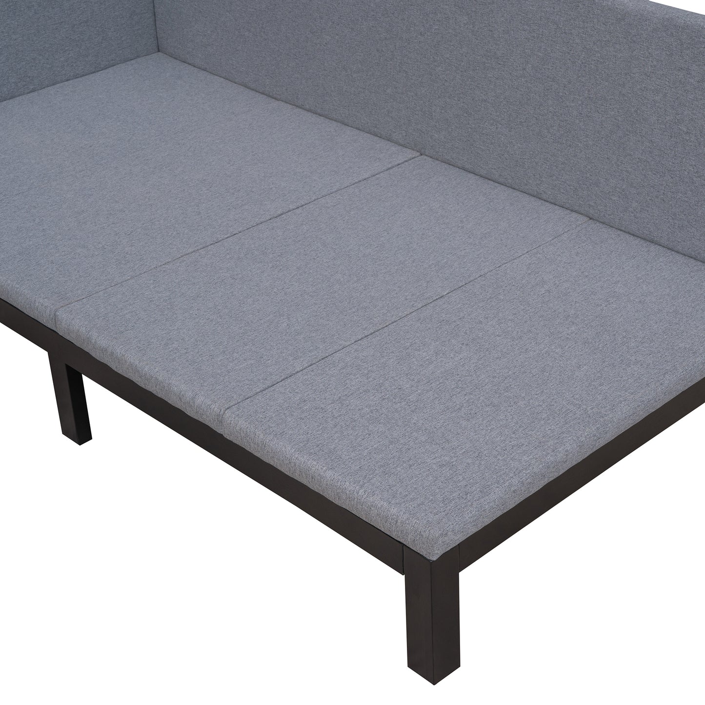 Upholstered Daybed/Sofa Bed Frame Twin Size Linen-Gray