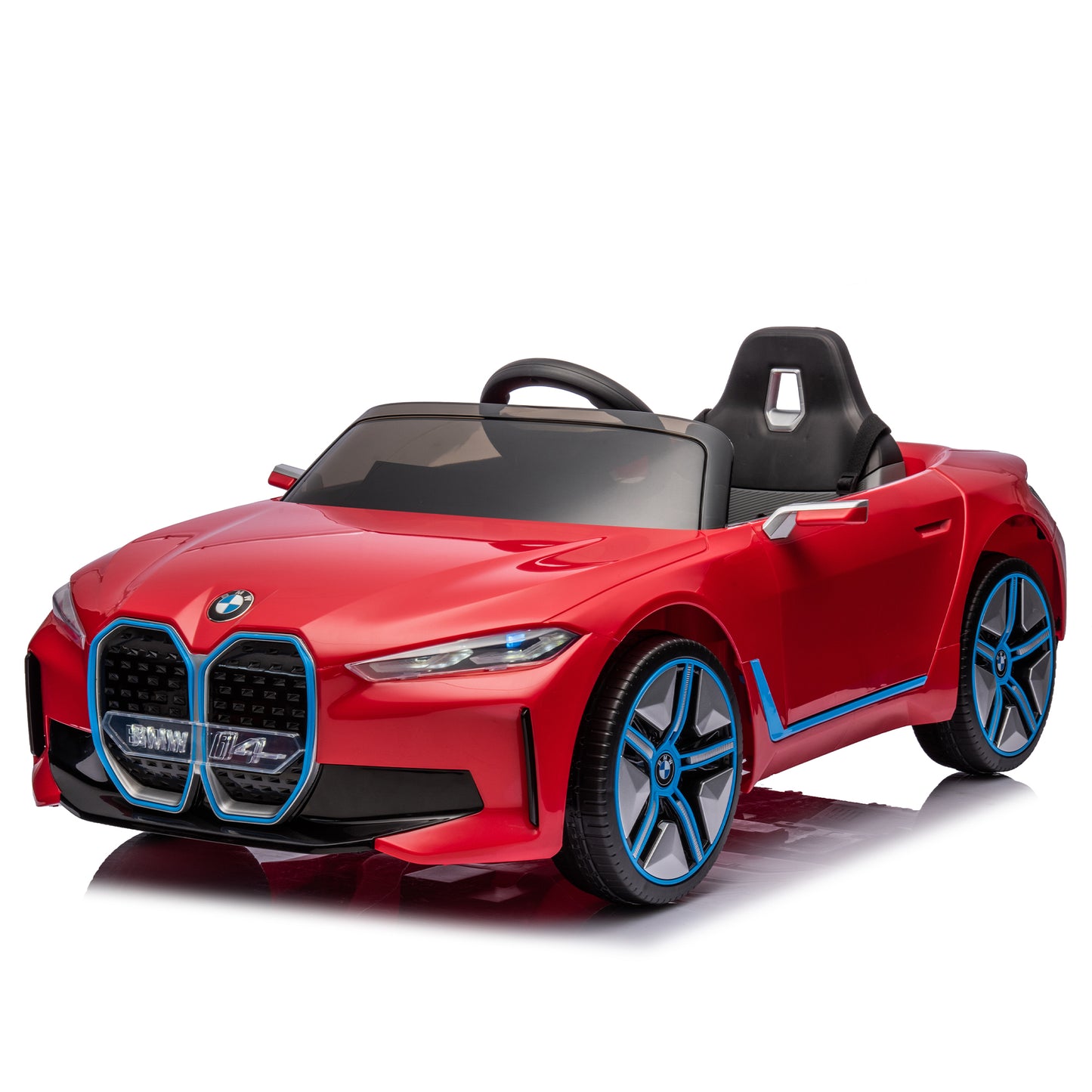 Licensed BMW I4,12v Kids ride on car 2.4G W/Parents Remote Control,electric car for kids,Three speed adjustable,Power display, USB,MP3 ,Bluetooth,LED light,Two-point safety belt,story