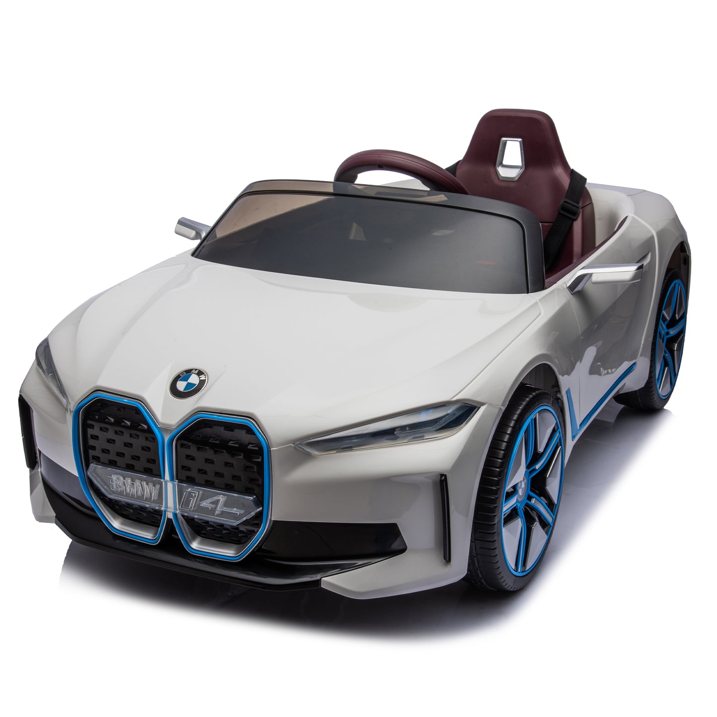 Licensed BMW I4,12v Kids ride on car 2.4G W/Parents Remote Control,electric car for kids,Three speed adjustable,Power display, USB,MP3 ,Bluetooth,LED light,Two-point safety belt,story