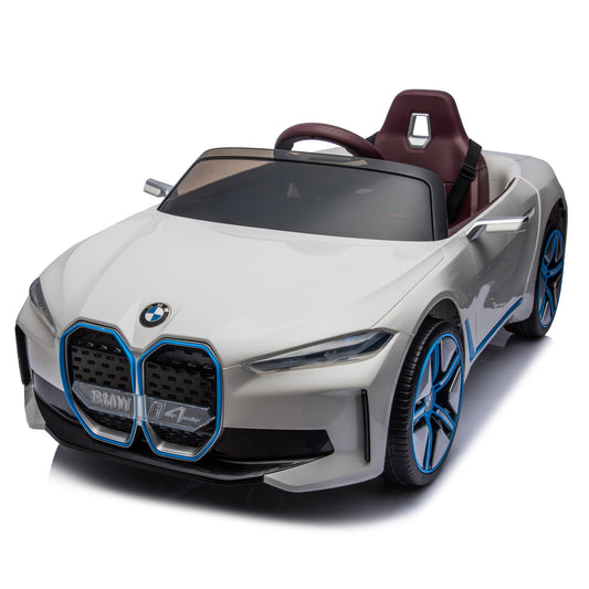 Licensed BMW I4,12v Kids ride on car 2.4G W/Parents Remote Control,electric car for kids,Three speed adjustable,Power display, USB,MP3 ,Bluetooth,LED light,Two-point safety belt,story