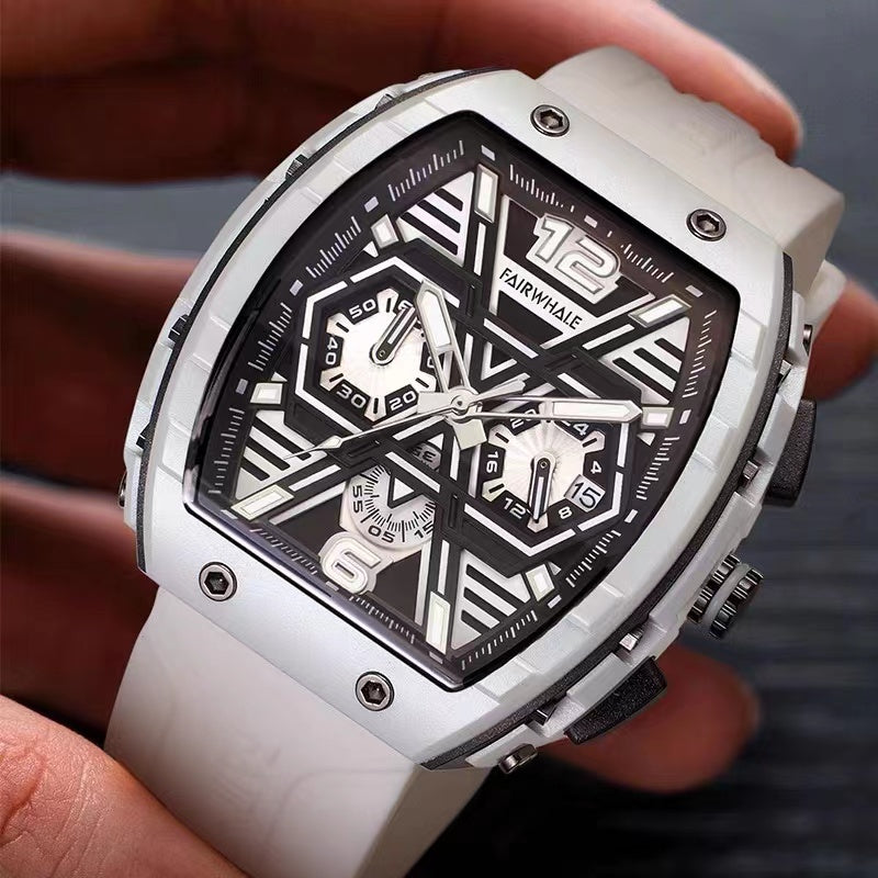 multi-hand-chronograph-rubber-strap