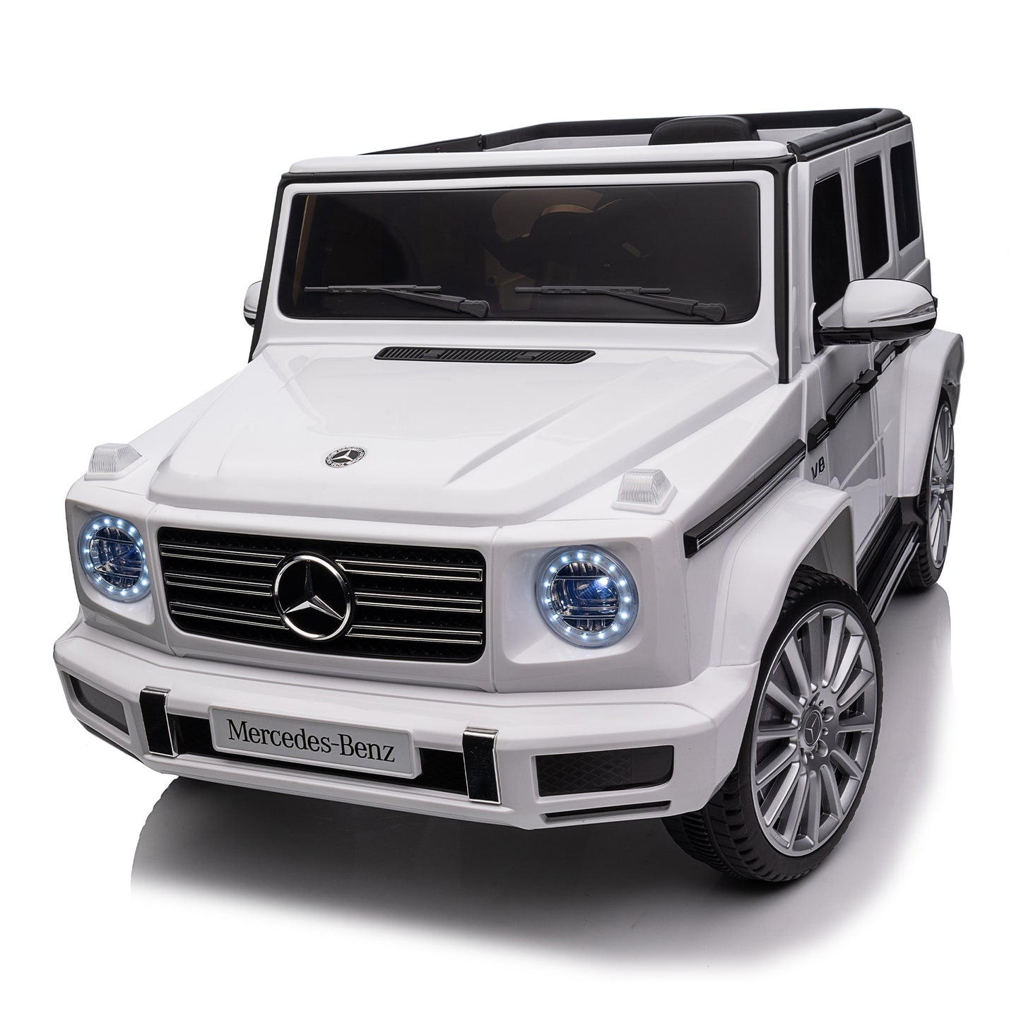 Licensed Mercedes-Benz G500,24V Kids ride on toy 2.4G W/Parents Remote Control,electric car for kids,Three speed adjustable,Power display, USB,MP3 ,Bluetooth,LED light,Three-point safety belt