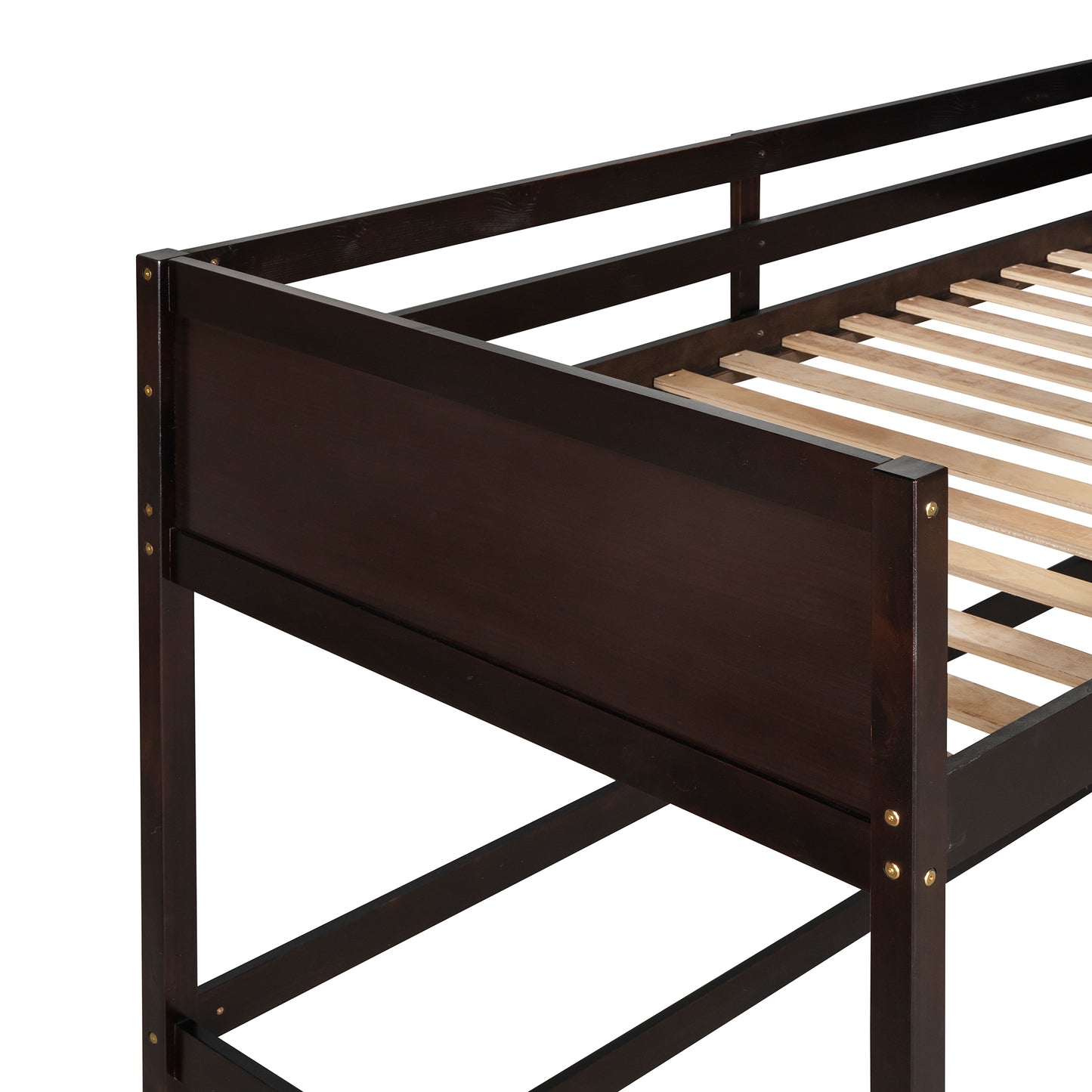 Solid Wood Twin Size Loft Bed with Ladder(Espresso)(OLD SKU: WF191903AAP)