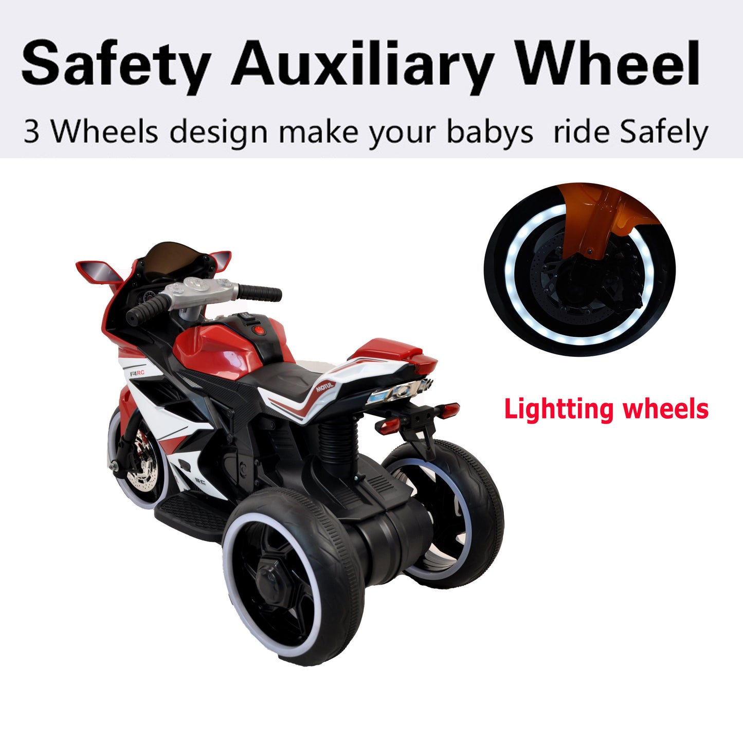 Plastic red 6V Kids Electric motorcycle/ Kids toys motorcycle/Kids electric car/electric ride on motorcycle