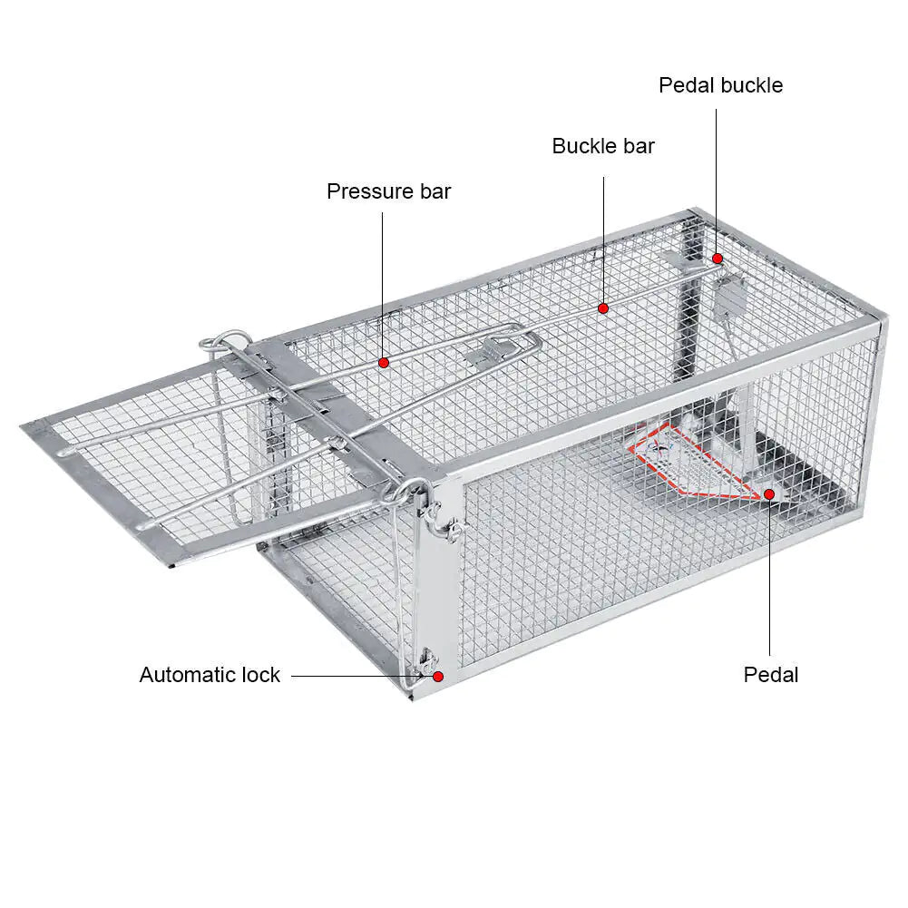 USA Mouse Trap Rat Trap Rodent Trap Live Catch Cage, Easy to Set Up and Reuse