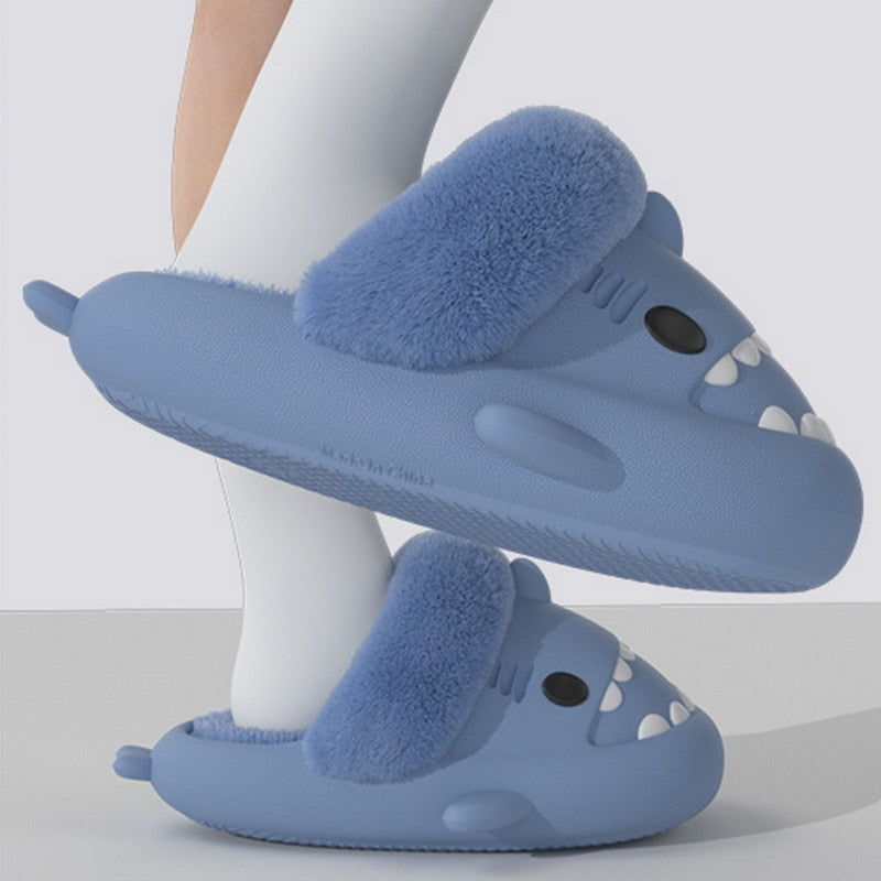 non-slip-furry-shark-slides