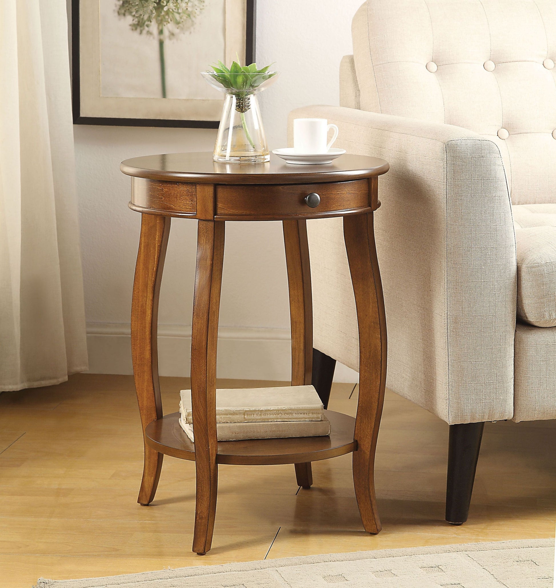 ACME Alysa End Table in Walnut 82814