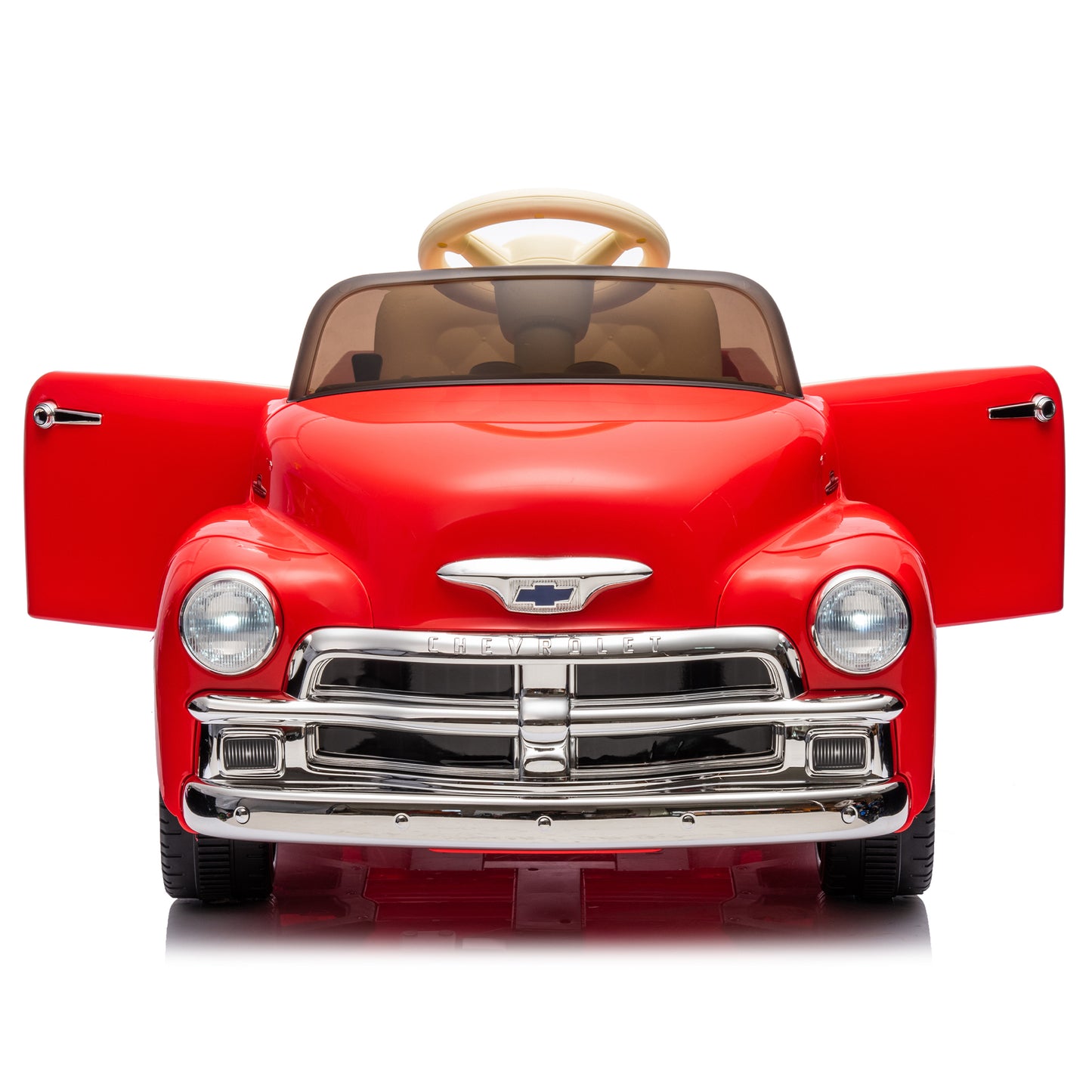 12V Kids Ride On truck car w/parents control, Licensed Chevrolet 3100 pickup,electric car for kid,Vintage modeling,3 speeds,LED Lights,Bluetooth,USB,High-power up to 4.35 km/h,age 3+