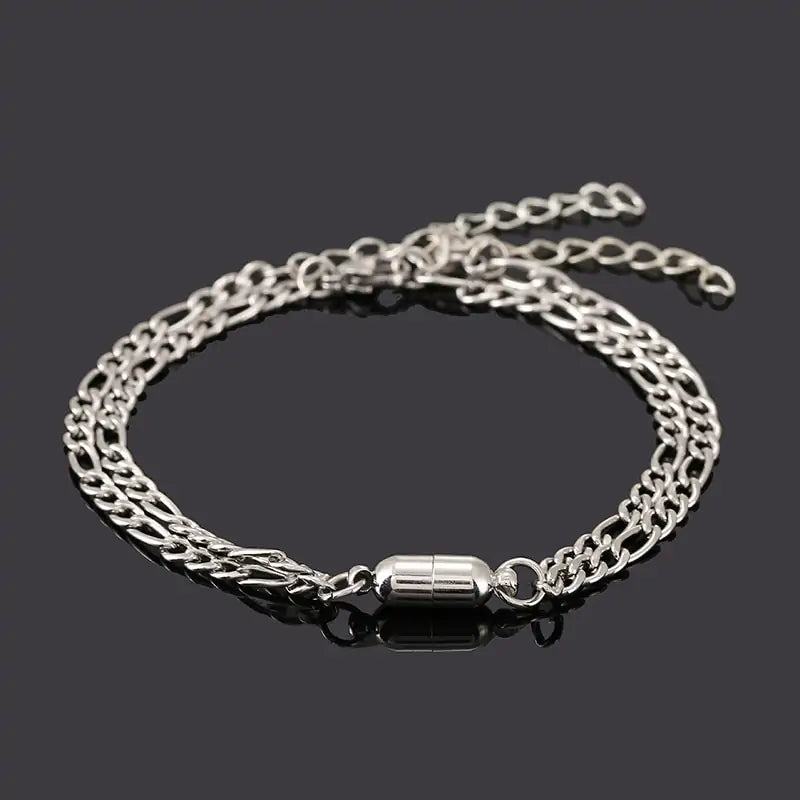 Love Paired Clasp Chain Bracelet