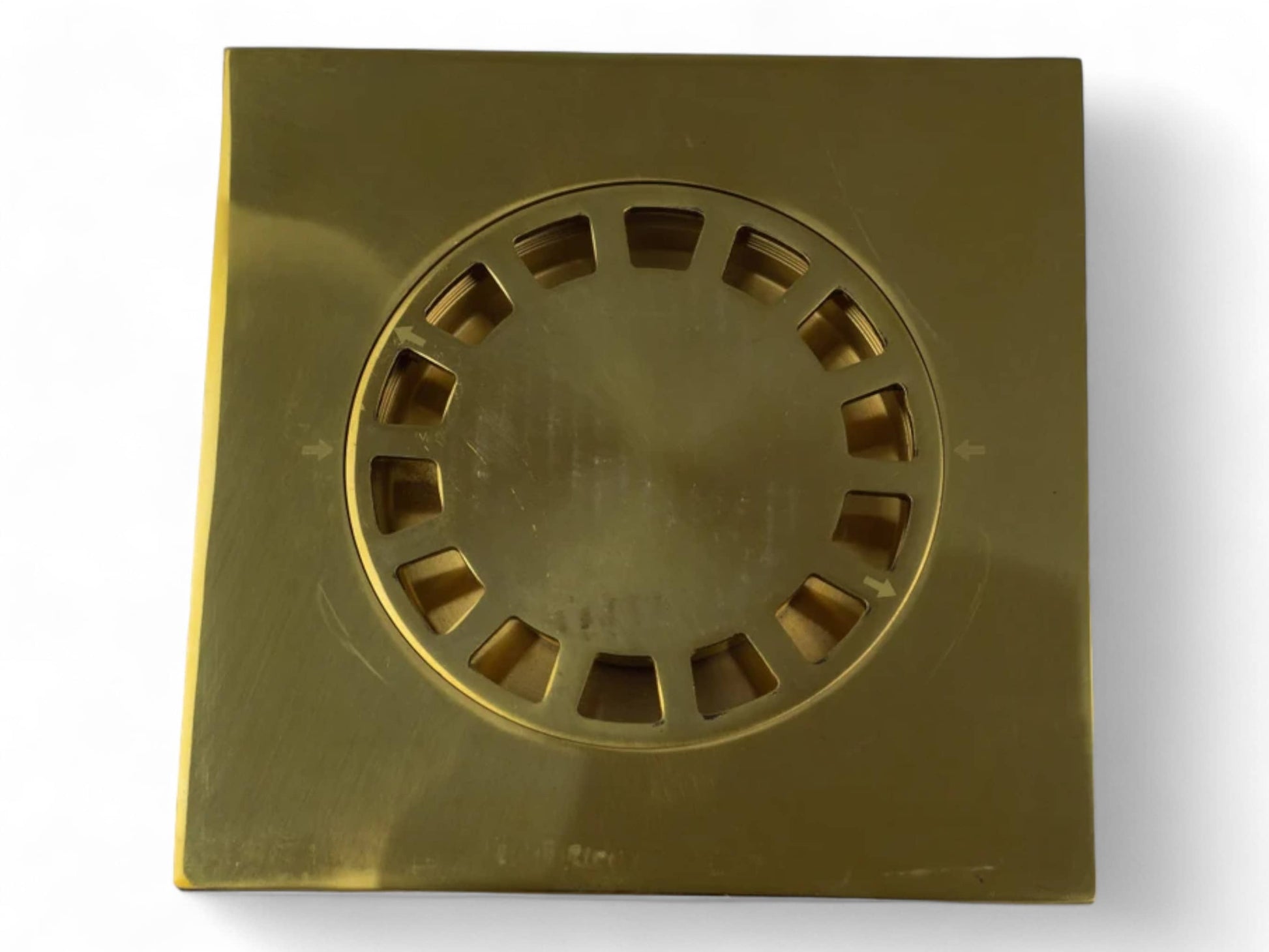 Unlacquered Solid Brass Floor Drain - Elegant Square Shower Drain-2