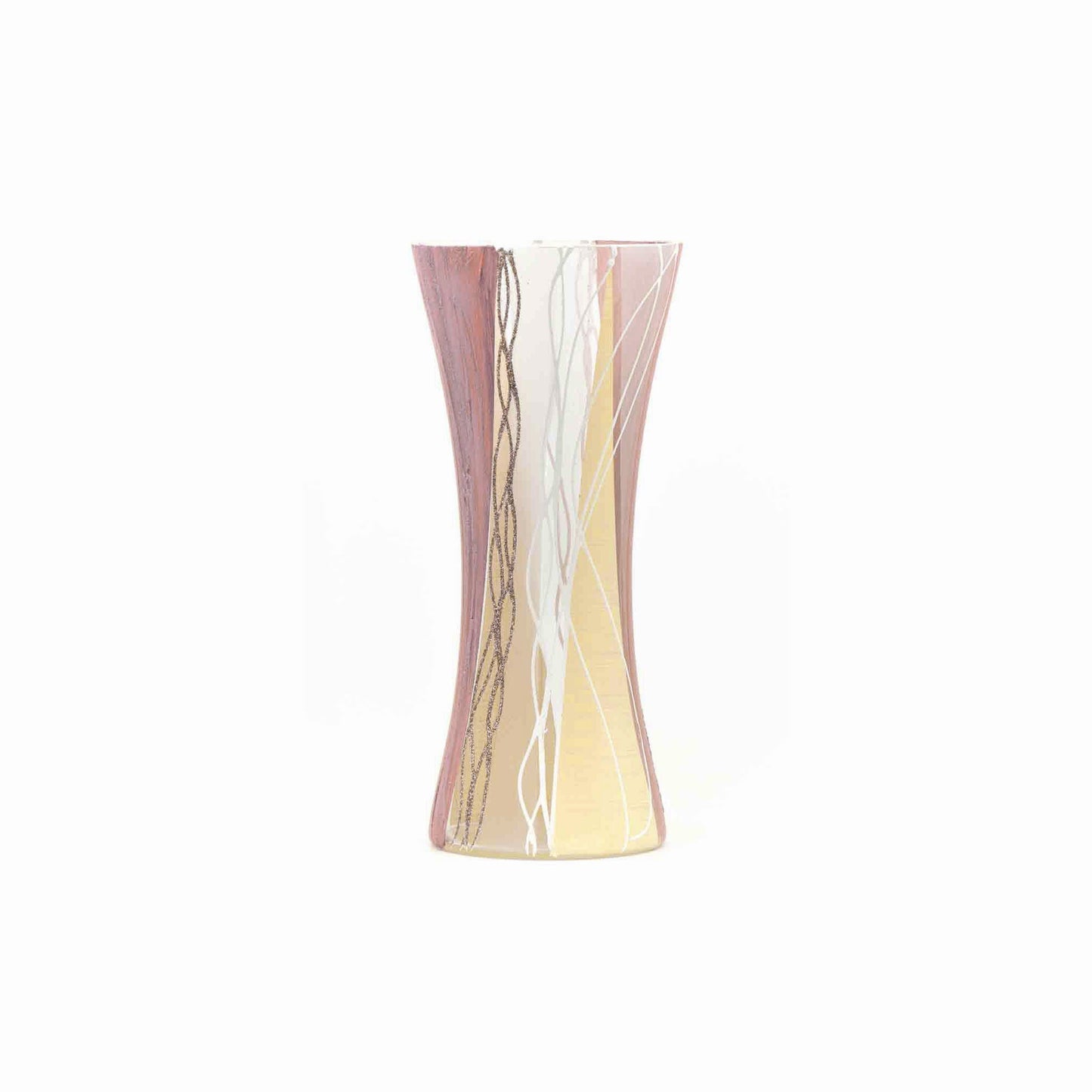 Handpainted Art Glass Vase | Interior Design Home Room Decor | Table vase 12 inch-0