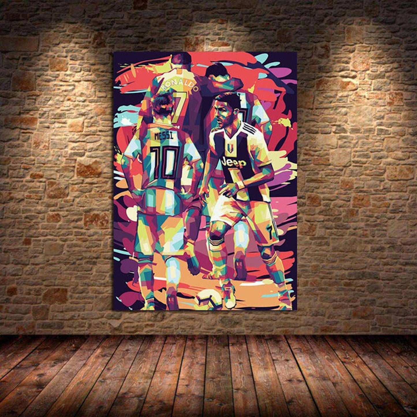 Poster Fußball Christiano Ronaldo und Messi  als Deko Print ohne Rahmen-5