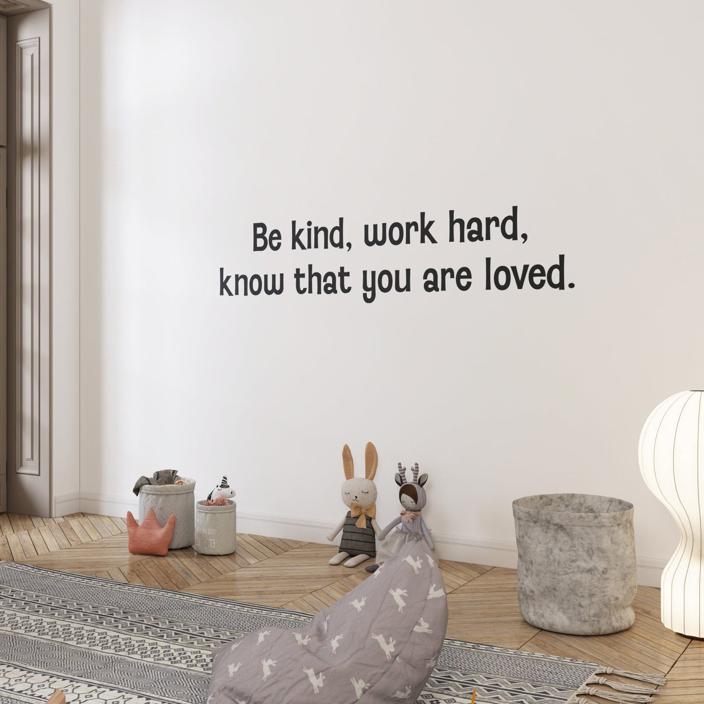 Be kind, work hard, know that you are loved, Inspirational Quote, Elementary School Decal, SKU:BKWH-1