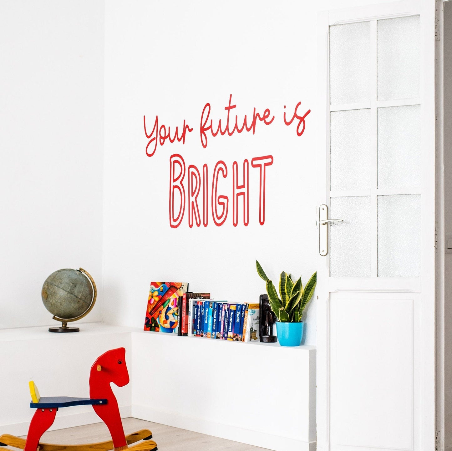 Your Future is Bright Wall Vinyl Decal, Fun Wall Decor for Classroom, School Mission Statement Decal Elementary School Decal, SKU:YFIB-1