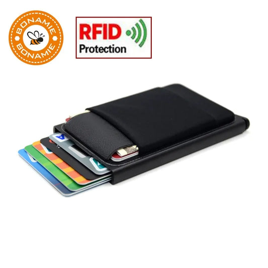 Aluminum Wallet With Elasticity Back Pouch