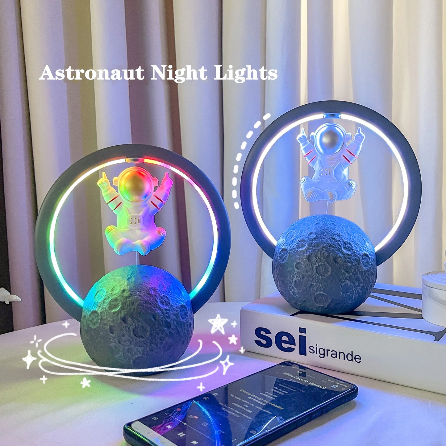 Astronaut Night Light Magnetic Levitation Table Lamp