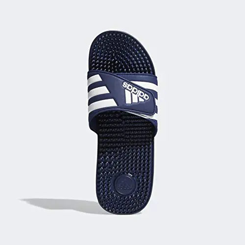 adidas Unisex-Adult Adissage Slides Sandal 14 Women/13 Men Dark Blue/White/Dark Blue