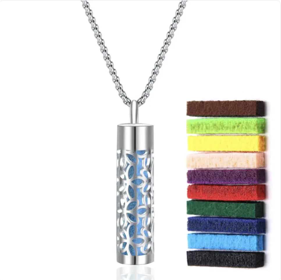 316L Stainless Steel Perfume Oil Diffuser Necklace