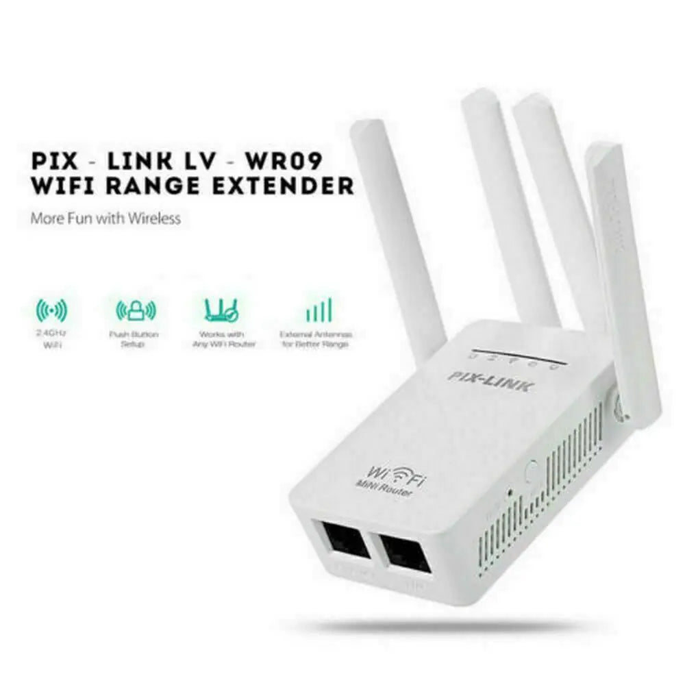 1200Mbps WiFi Range Extender Repeater Wireless Amplifier Router Signal Booster