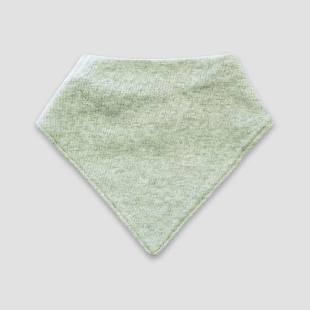 Baby Bandana Bibs – Polyester Cotton Blend Sage Heather - LG3441SG - The Laughing Giraffe®