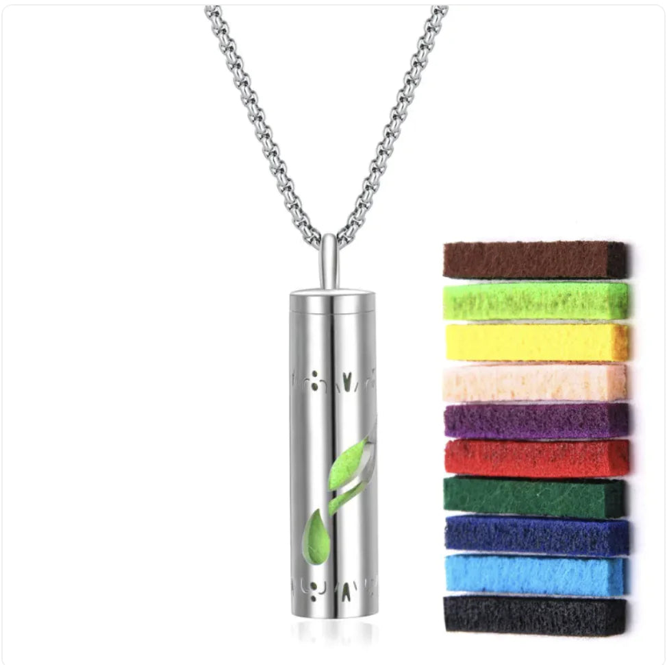 316L Stainless Steel Perfume Oil Diffuser Necklace