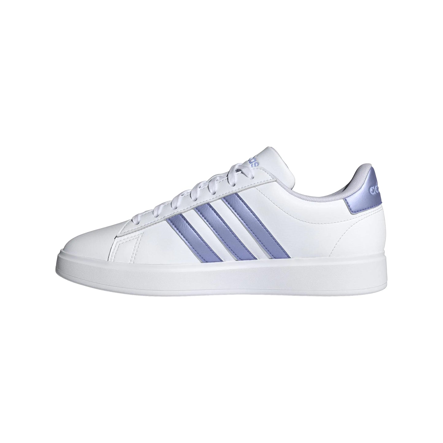 adidas Women's Grand Court 2.0 Tennis Shoe 6 White/Blue Spark Met./Blue Spark