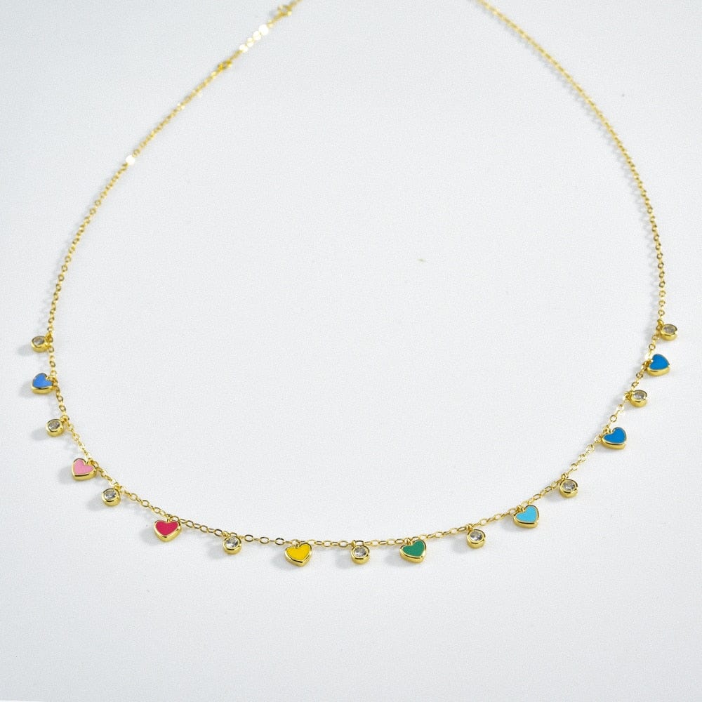 Summer - Heart Choker Necklace-4