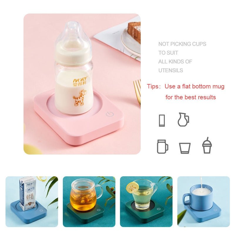 Smart Thermostatic Coaster Cup Heater for Coffee Milk Tea-4