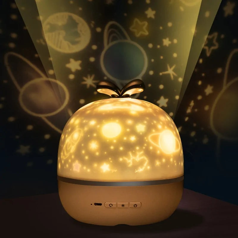 Starry Sky Rotate LED Night Light With Speaker