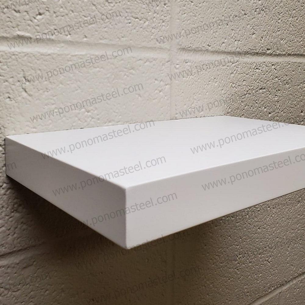 24"x12"x2.0" (cm. 61x30,5x5,1) brushed stainless floating shelf with 2 LED lights-24