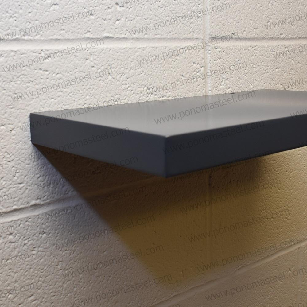 24"x12"x2.0" (cm. 61x30,5x5,1) brushed stainless floating shelf with 2 LED lights-31