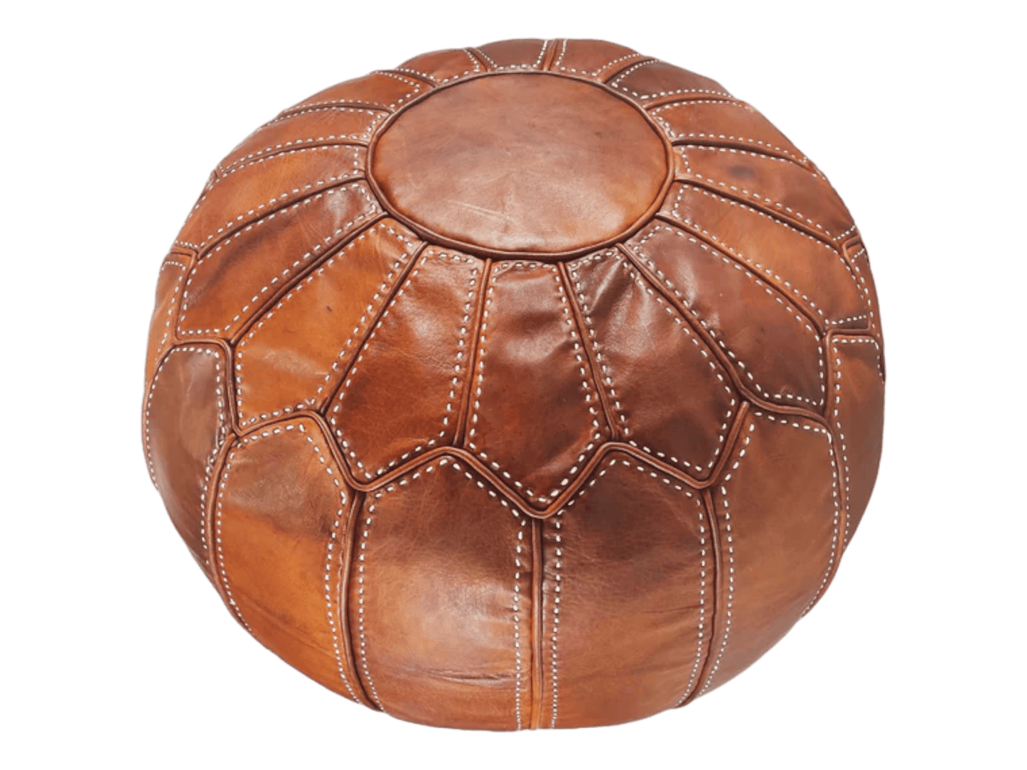 Moroccan  Round Pouf – Cozy Comfort in Earthy Elegance-1