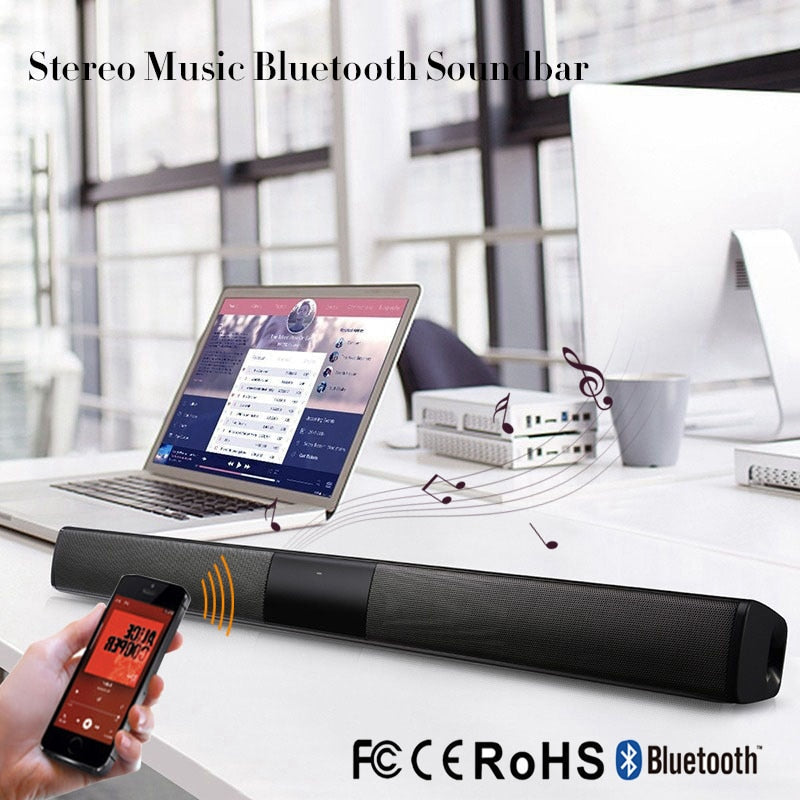 20W Column Wireless Bluetooth Speaker TV Soundbar Music Stereo Home Theater Portable Sound Bar Support 3.5mm TF For TV PC-1