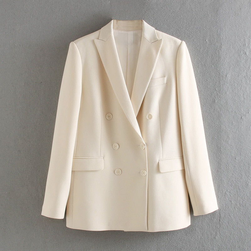 Women summer blazer double breasted jackets ladies formal suit jackets-1