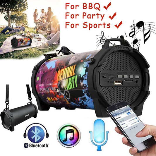 Outdoor Portable Subwoofer Column Bluetooth Speaker Wireless Powerful Sports Speakers Radio FM Mp3 player Scalable-0