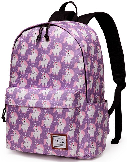 Fashion Women Backpack Girls VASCHY Classic Water Resistant Floral School Backpack 15Inch Laptop Casual Daypack Unicorn Backpack-1