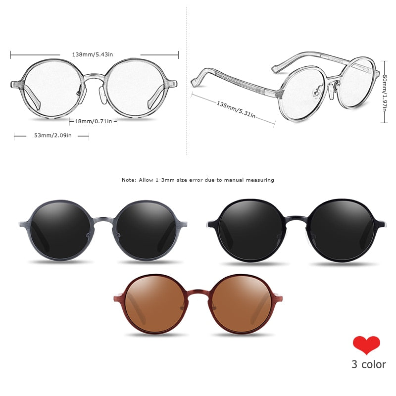 Hot Black Goggle Male Round Sunglasses Luxury Brand Men Glasses Retro Vintage Women Sun Glasses UV400 Eyewear-66