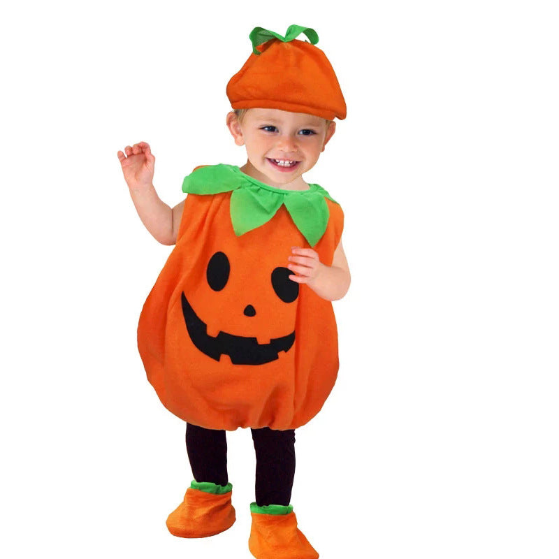 Baby Halloween Pumpkin Clothes Cosplay Costume Sets-1