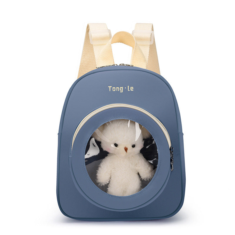 Baby Cute Transparent Window Kindergarten School Bag-3