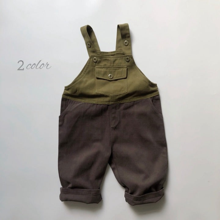 Baby Color Matching Design Soft Cotton Fashion Overalls-6