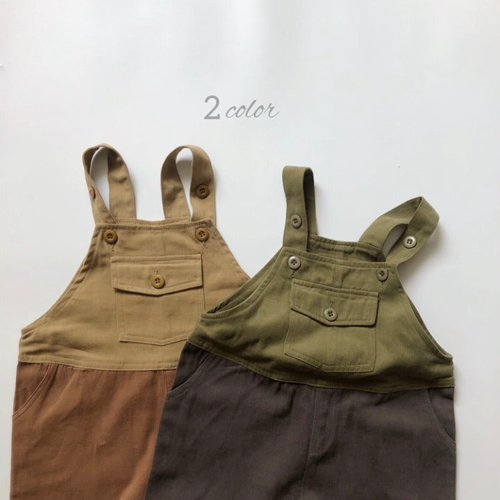 Baby Color Matching Design Soft Cotton Fashion Overalls-9