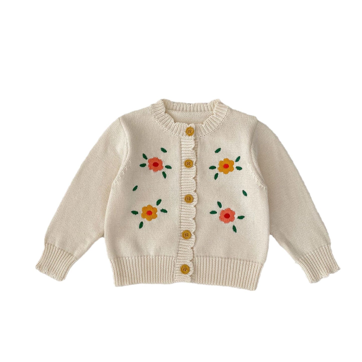 Baby Girl Flower Embroidered Design Cardigans-6