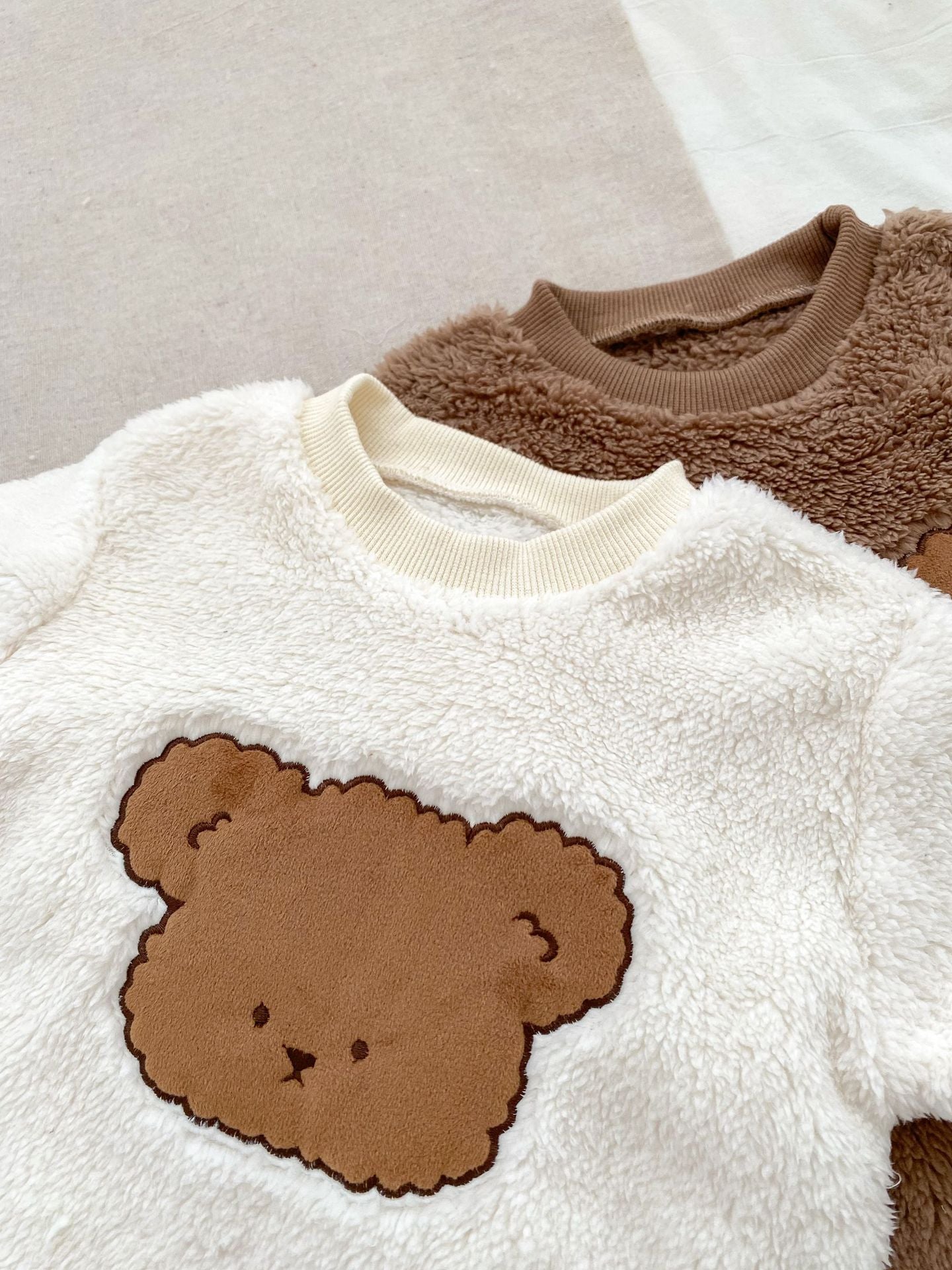 Winter Infant Baby Lovely Teddy Bear Cartoon Pattern Thermal Pajamas Romper-6