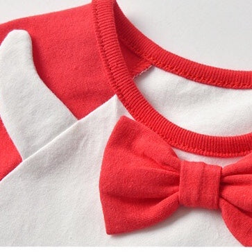 Baby 1pcs Bow Tie Patched Design Contrast Design Onesies Bodysuit-5