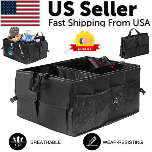 Trunk Cargo Organizer Folding Storage Collapse Bag Bin For Car Truck SUV 40L US