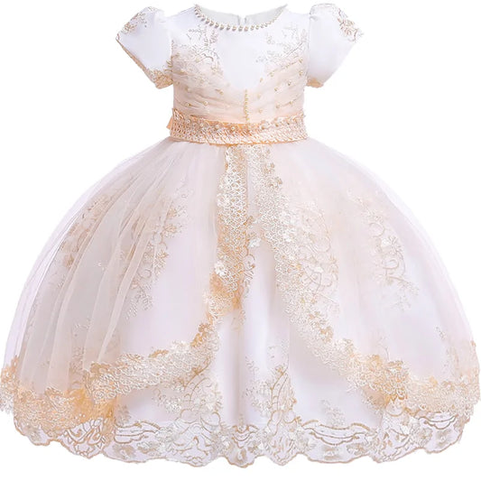 Beaded Embroidered Girls Dress