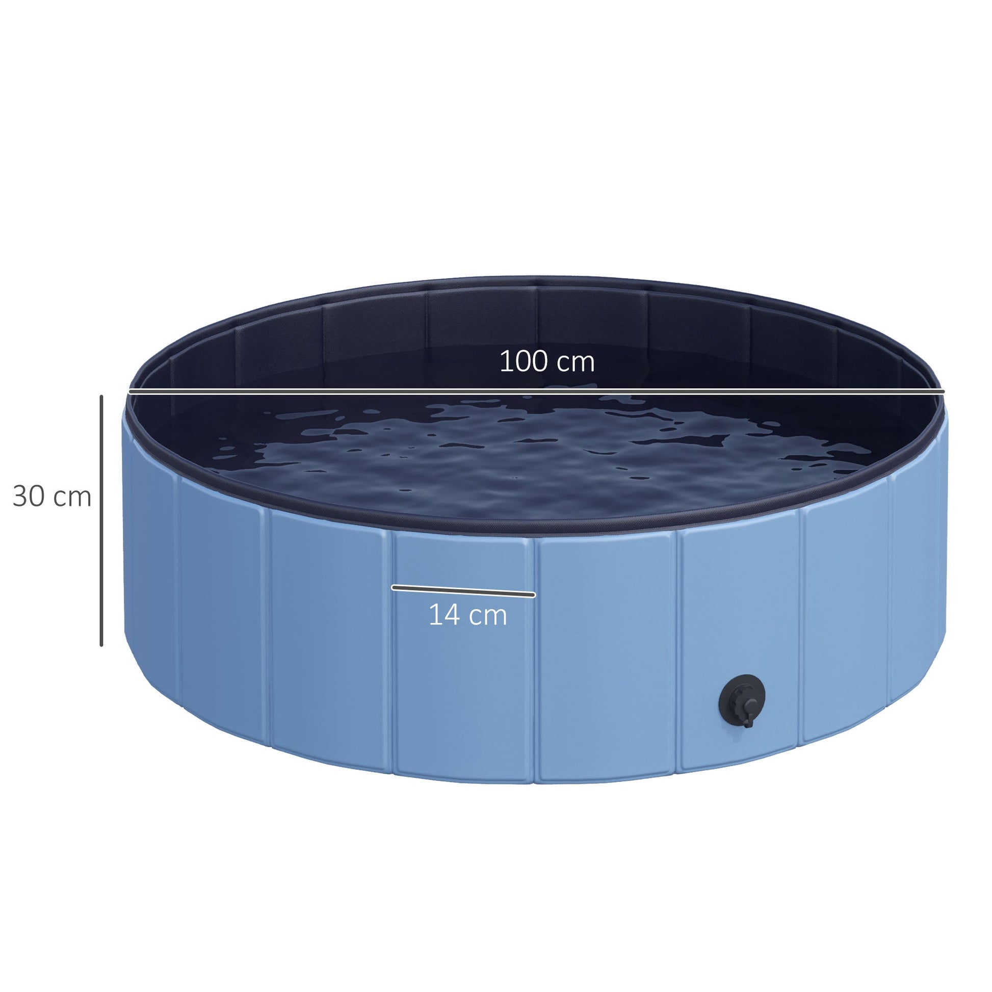 100x30H cm Pet Swimming Pool-Blue-2