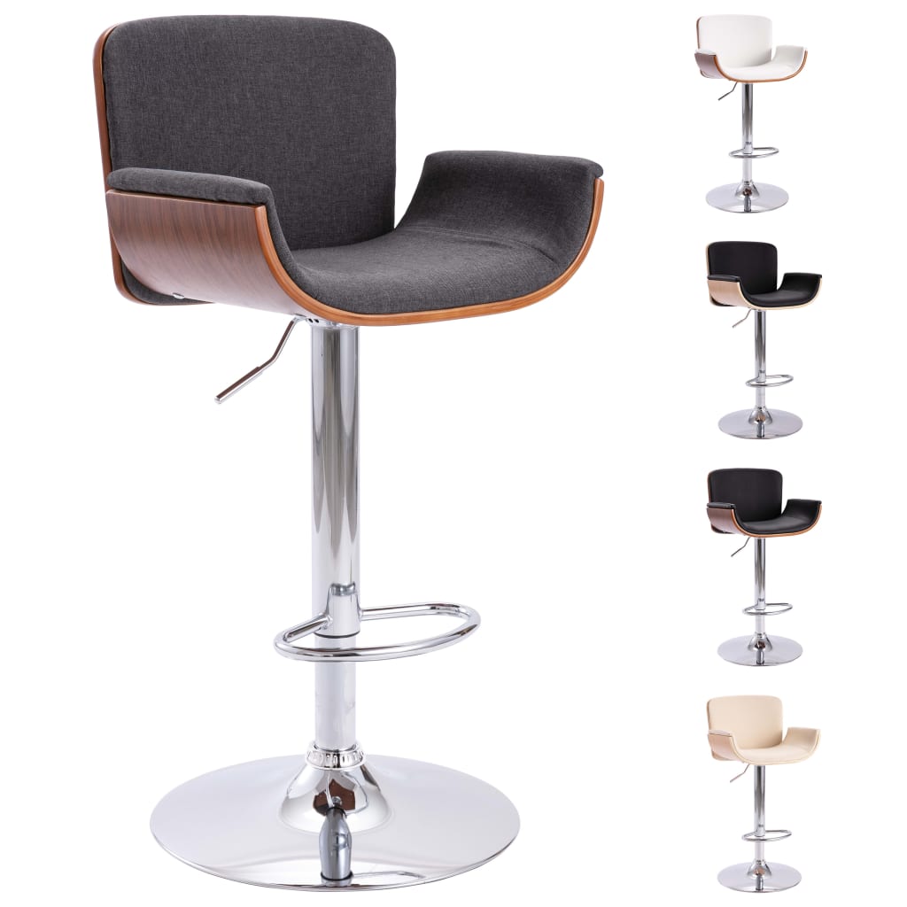 vidaXL Bar Stool Black Faux Leather-1